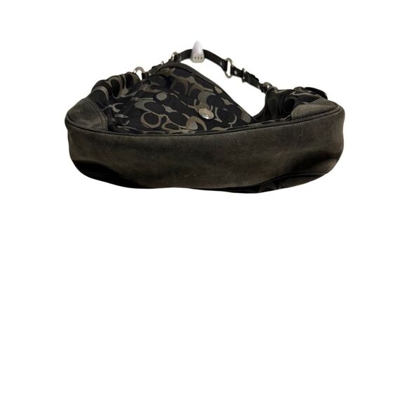 Coach Chelsea Optic Signature Suede Shoulder Bag Y2K - Picture 7 of 7